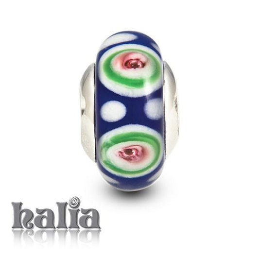 Peppermint Swirl -  Murano Blown Glass Beads