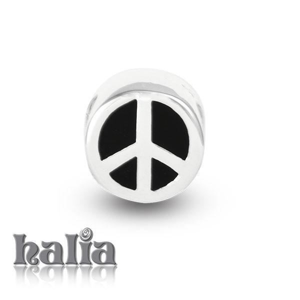 Peace Symbol -  Sterling Silver Bead
