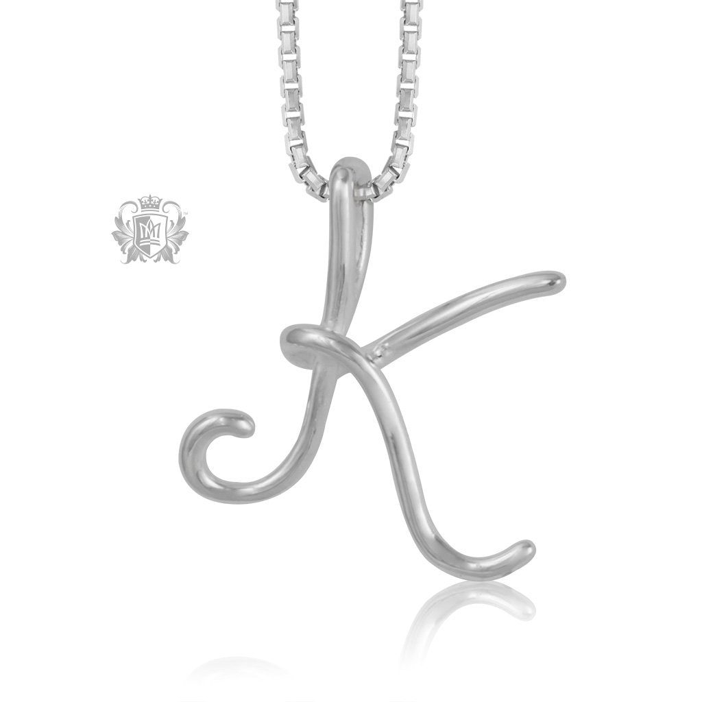 Initial Cubic Slider Pendant K