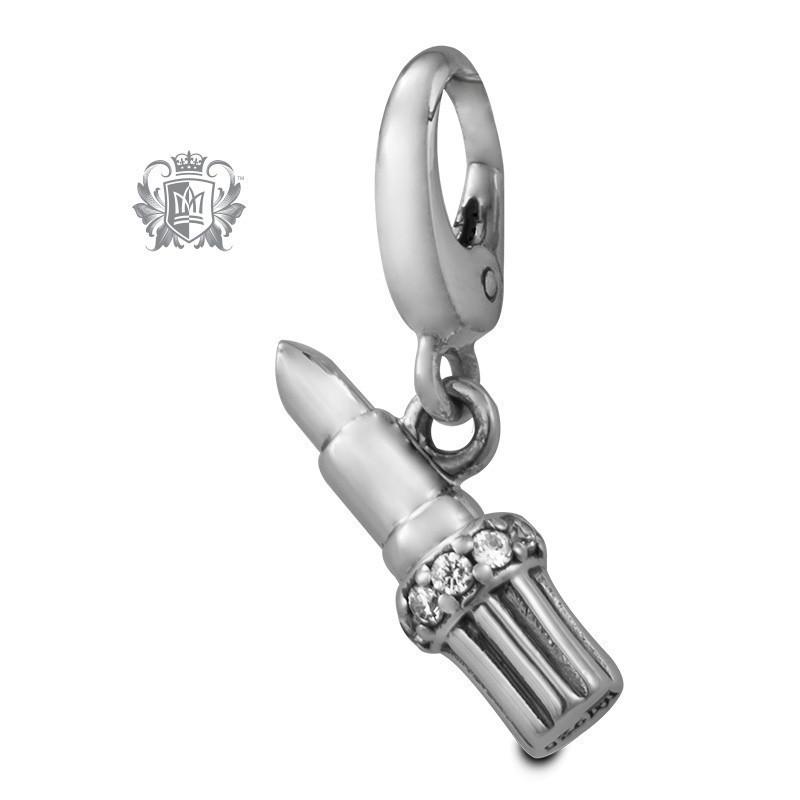 Lipstick Charm with Paví© Cubic Accents -  Charm