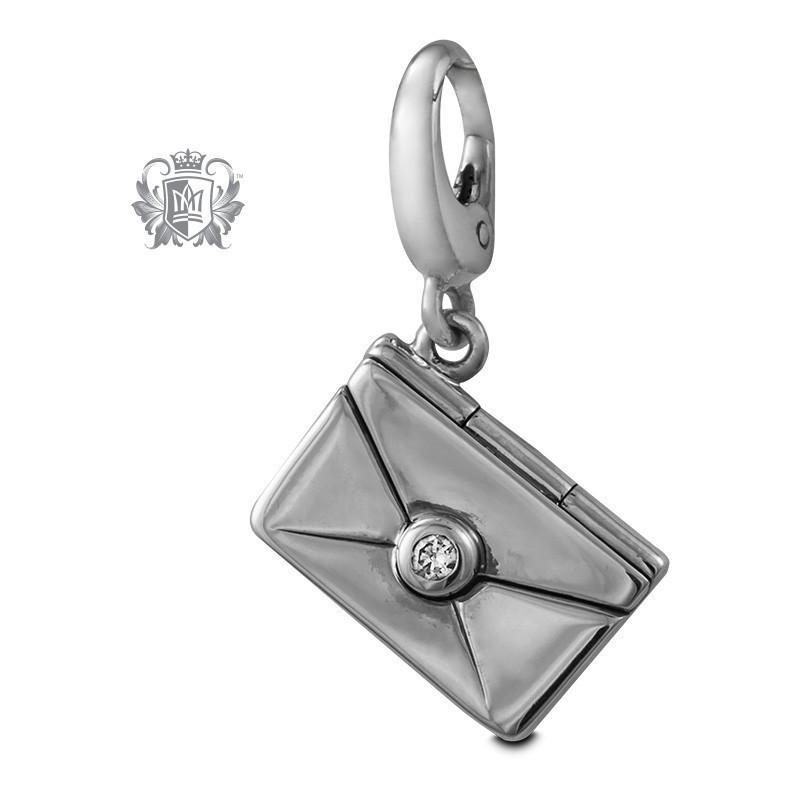Cubic Love Note Charm (Opens) -  Charm