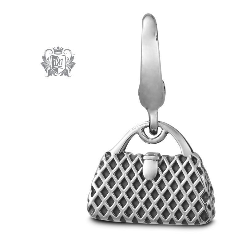 Textured Fashion Handbag Charm -  Charm