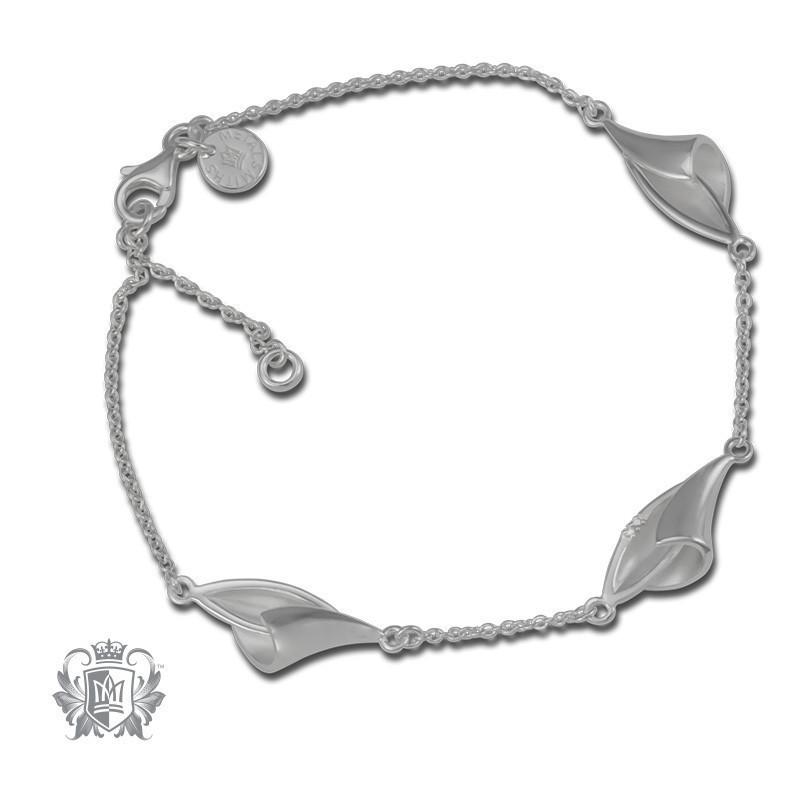 Folded Petal Diamond Bracelet - Metalsmiths Sterling™ Canada