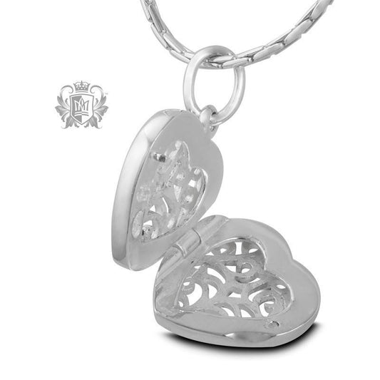 Scroll Heart Locket - Metalsmiths Sterling‚Ñ¢ Canada