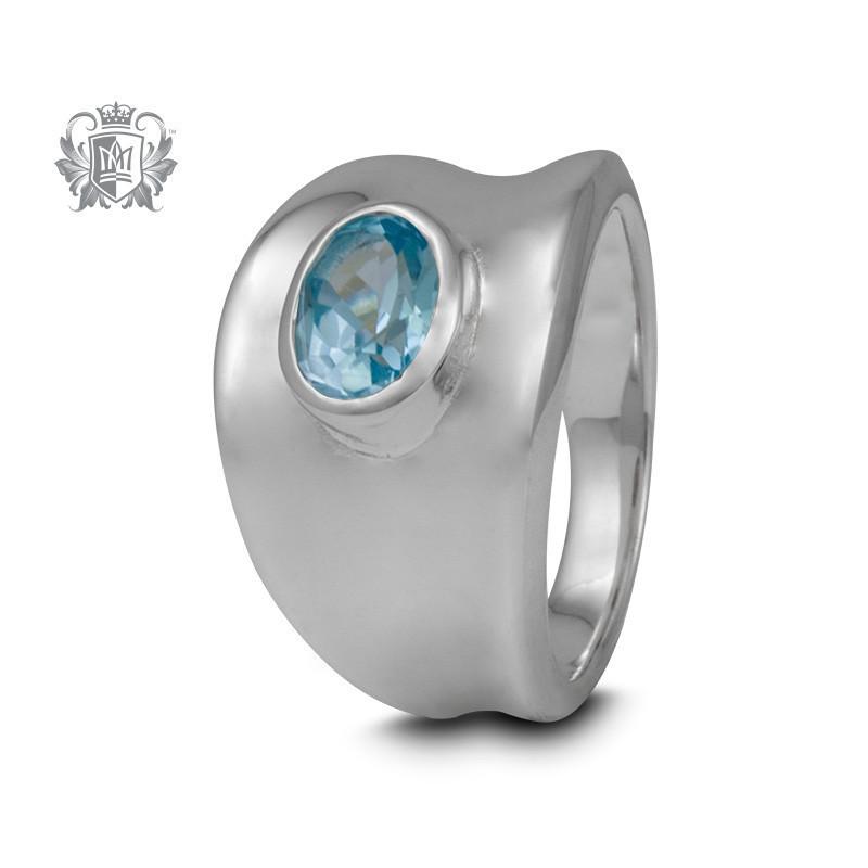 Tapered Oval Gemstone Ring - Metalsmiths Sterling‚Ñ¢ Canada