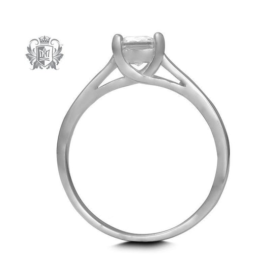 Bypass Prong Set Cubic Ring - Metalsmiths Sterling‚Ñ¢ Canada