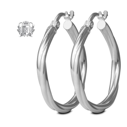 Multi-Tone Twist Hoops - Metalsmiths Sterling‚Ä∞√£¬¢ Canada