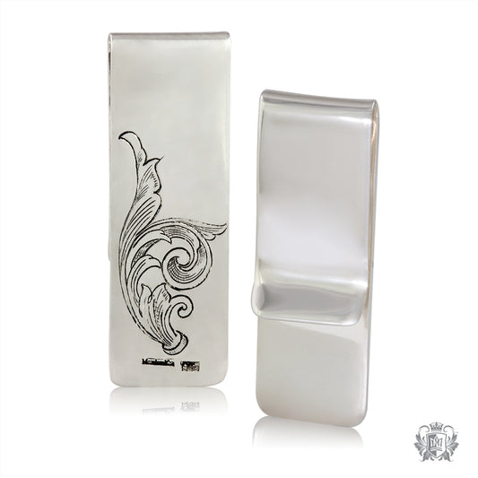 Hand Engraved Money Clip
