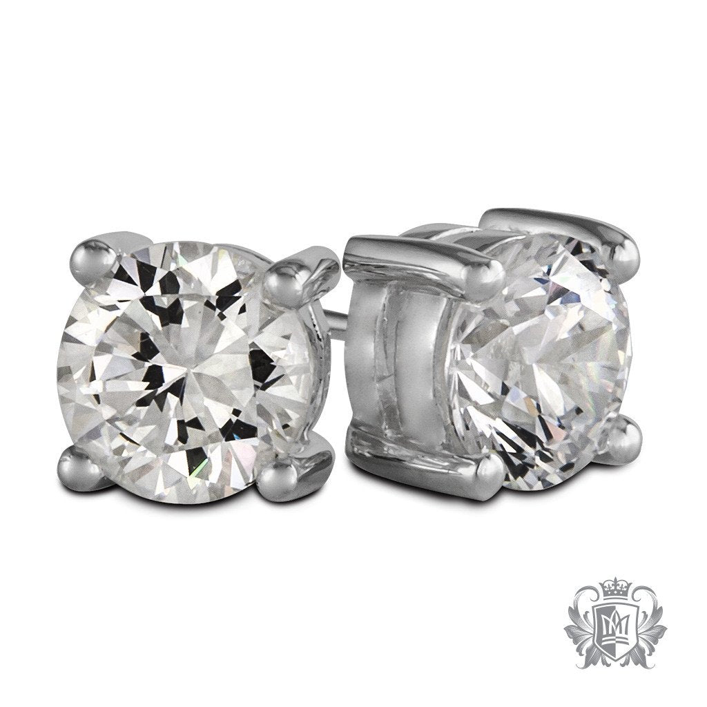 Metalsmiths Sterling Silver Large Prong Set Cubic Studs