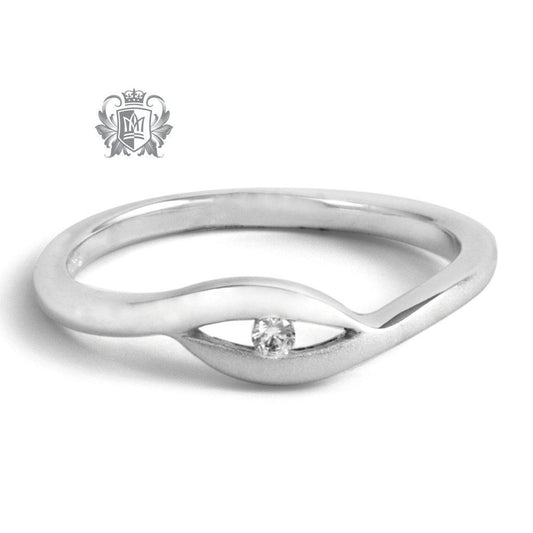 Dual Texture Semi Bypass Ring - Metalsmiths Sterling‚Ñ¢ Canada