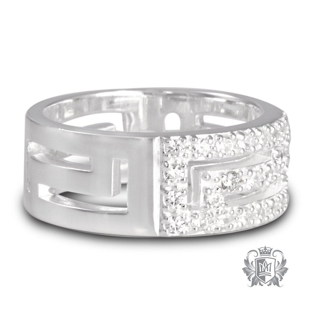 Greek Key PavŽ Band - Metalsmiths Sterling‚Ñ¢ Canada