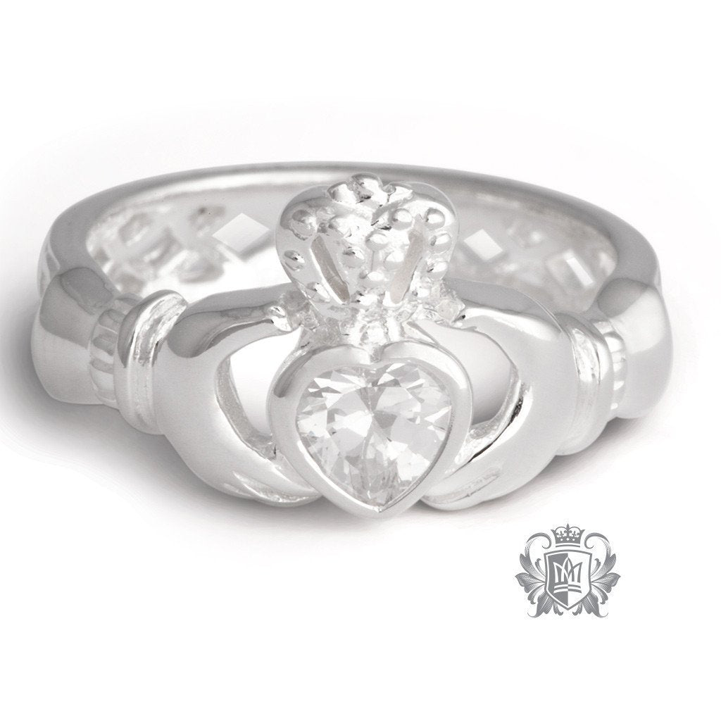 Weave Back Cubic Claddagh Ring - Metalsmiths Sterling‚Ñ¢ Canada