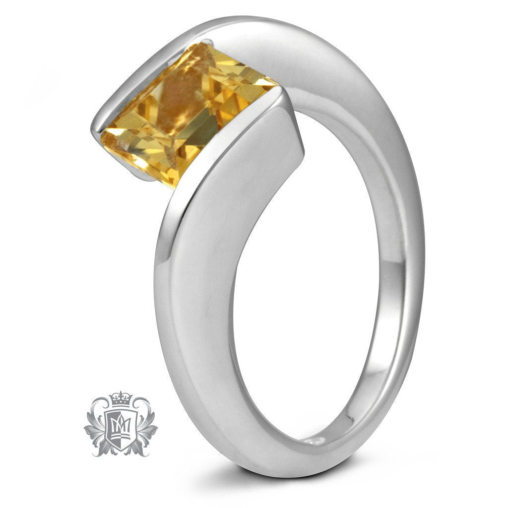 Offset Square Channel Ring - Metalsmiths Sterling‚Ñ¢ Canada