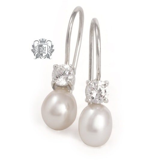 Cubic Pearl Hangers - Metalsmiths Sterling‚Ñ¢ Canada