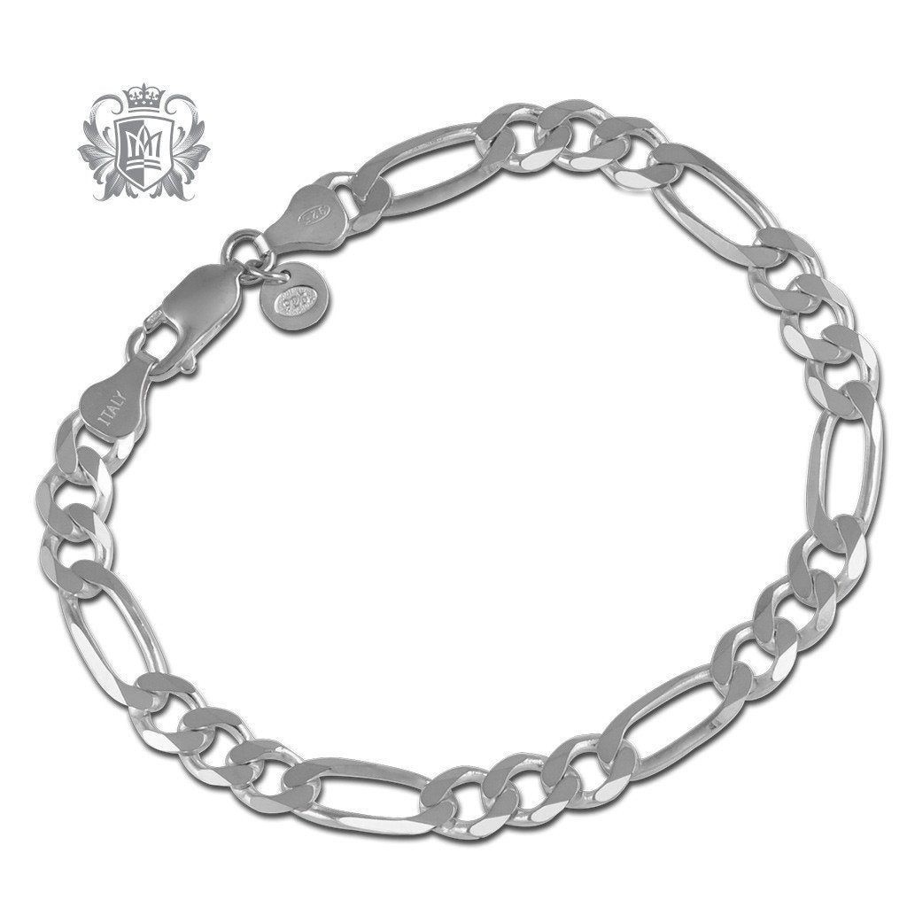 Extra Flat Figaro Bracelet (160 gauge) - Metalsmiths Sterling Silver