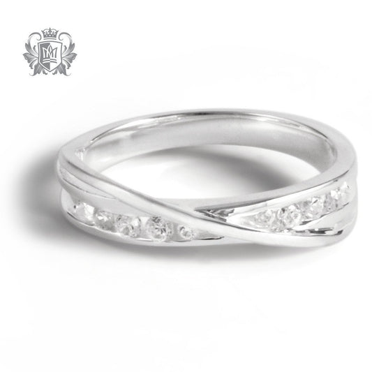 Cubic Cross Over Ring - Metalsmiths Sterling‚Ñ¢ Canada
